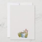 リールがとってもワクワクする釣りの1歳誕生日パーティー招待状 招待状 (裏面)