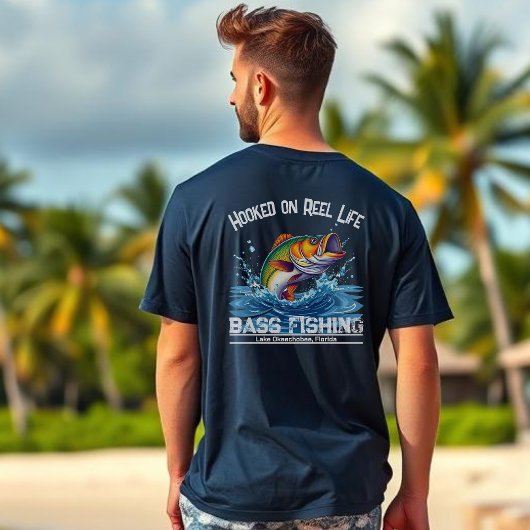 リールに引っ掛けられた魚 – ライフフィッシャーマンコア Tシャツ