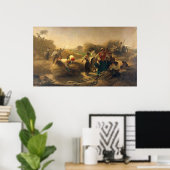 リールの畑で菜種を脱穀 ポスター (ホームオフィス)