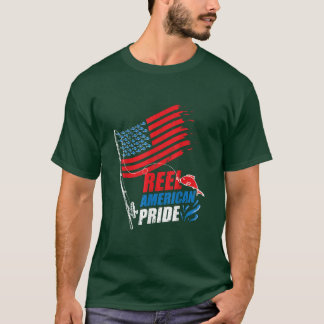リールアメリカンプライド7月4日第4魚釣り Tシャツ