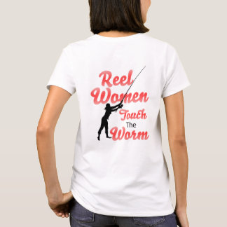 リールウィメンズTouchワームが名前Tシャツをペソナライズ Tシャツ