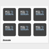 リールカッコいいおじいちゃん スクエアシール (シート)