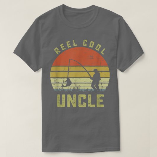 リールカッコいいおじさん魚釣りパパギフト父の日Fis Tシャツ (デザイン正面)