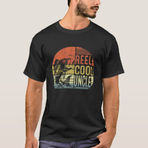 リールカッコいいおじさん魚釣りパパギフト父の日Fis Tシャツ