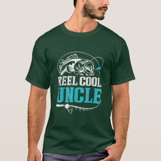 リールカッコいいおじさん魚釣り父の日 Tシャツ