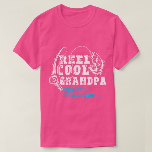 リールカッコいいグランパヴィンテージ漁師魚釣り父 Tシャツ (デザイン正面)