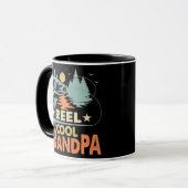 リールカッコいいグランパ魚釣り恋人ヴィンテージ父の マグカップ (正面左)