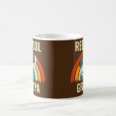 リールカッコいいグランパ魚釣り父の日 コーヒーマグカップ (中央)