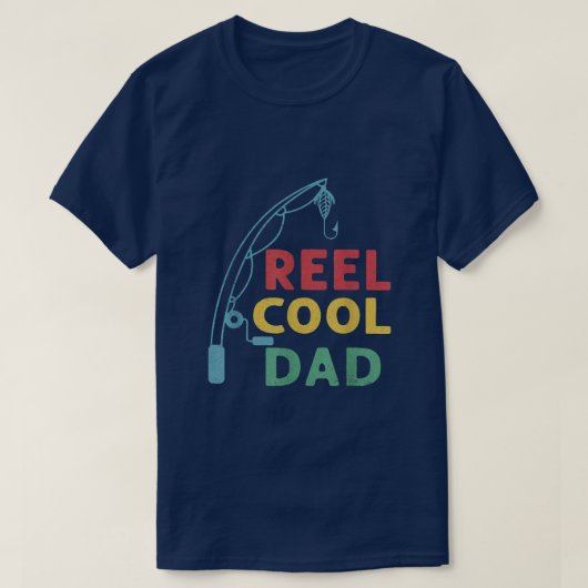 リールカッコいいパパラブ魚釣り父の日 Tシャツ (デザイン正面)