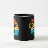 リールカッコいいパパ父親の日のギフト魚釣りパパ マグカップ (中央)