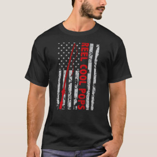 リールカッコいいポップ魚釣りアメリカの魚のためのフラグのギフト Tシャツ