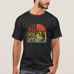リールカッコいいポピ魚釣りパパギフトファーザーズデイFis Tシャツ