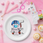 リールカーペンター – 男の赤ちゃん ペーパープレート (パーティー)