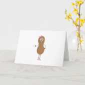 リールガールピーナッツ カード (黄色い花)