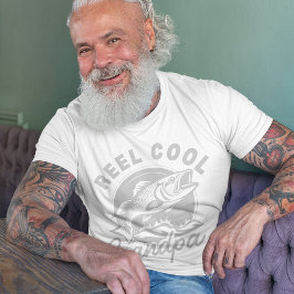 リールクールおじいちゃん魚釣り父の日 Tシャツ