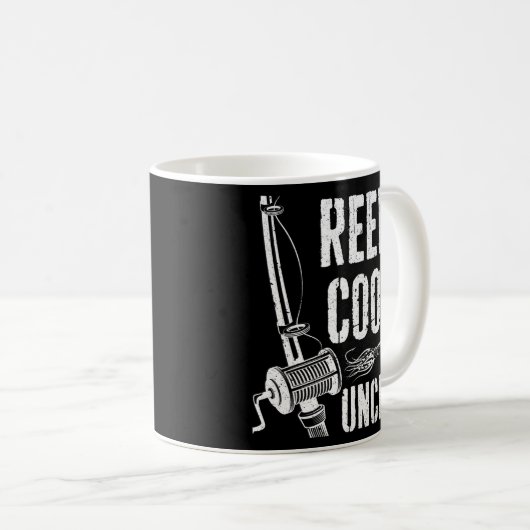 リールクールおじさん魚釣り父の日の贈り物 コーヒーマグカップ (正面右)