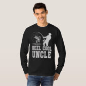 リールクールアンクルフィッシュ魚釣り父の日パパパパ Tシャツ (正面フル)