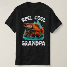 リールクールグランパメンおもしろい魚釣り Tシャツ