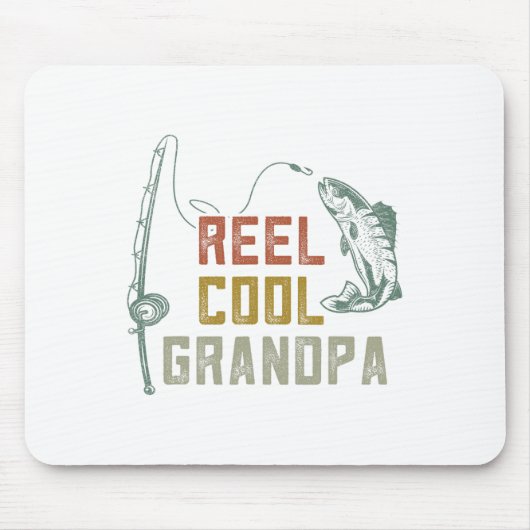 リールクールグランパ魚釣りS マウスパッド (正面)