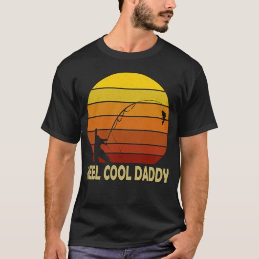 リールクールダディーシャツ魚釣り父の日 Tシャツ (正面)