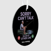 リールクールパパおもしろい魚釣り完璧なギフト オーナメント (正面)