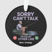 リールクールパパおもしろい魚釣り完璧なギフト オーナメント (正面)