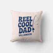 リールクールパパ魚釣りおもしろい父の日贈り物 クッション (正面)
