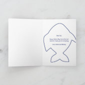 リールクールパパ魚釣りパンユーモア父おもしろいの日 シーズンカード (内部)