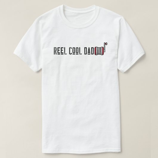 リールクールパパ魚釣りTシャツおもしろい – 父の日 Tシャツ (デザイン正面)