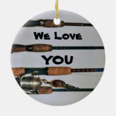 リールクールフィッシャーロッド及びリール写真 セラミックオーナメント (裏面)