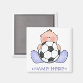 リールサッカー男の赤ちゃん マグネット (正面/裏面)