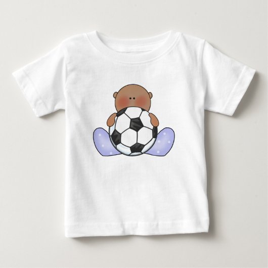 リールサッカー男の赤ちゃん – 民族 ベビーTシャツ (正面)