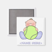 リールテニス男の赤ちゃん マグネット (正面/裏面)