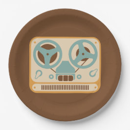 リールテープレコーダアナログデザイン ペーパープレート