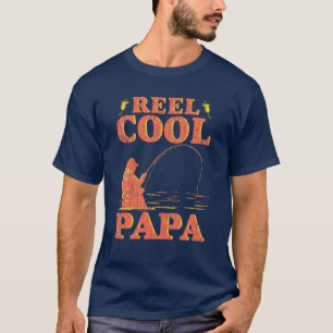 リールパクールパ魚釣り恋人パパ誕生日Gag Tシャツ