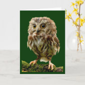 リールフクロウ勇気付けられるカード カード (黄色い花)