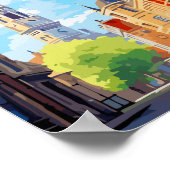 リールフランストラベルアートヴィンテージイラストレーション ポスター (角)