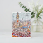 リールフランストラベルプレイスウォーターカラー ポストカード (スタンド正面)