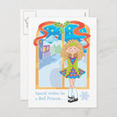 リールブロンドのクリスマス シーズンポストカード (正面/裏面)