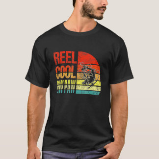 リールポーカッコいいプポーフィッシャーマンパパおじいちゃんダ Tシャツ