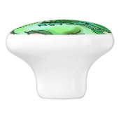 リールミントハーブガーデンドラゴン セラミックノブ (側面)