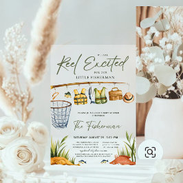 リールモダン励起ベビーシャワー アクリル招待状