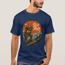 リールモード ビンテージ フィッシング アドベンチャー Tシャツ
