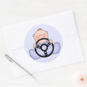 リールレース男の赤ちゃん ラウンドシール (封筒)