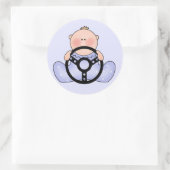 リールレース男の赤ちゃん ラウンドシール (バッグ)