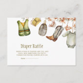 リール励起魚釣りベビーシャワーおむつラッフル エンクロージャーカード (正面)