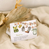 リール素朴魚釣り男女兼用ベビシャワー サンキューカード