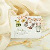 リール素朴魚釣り男女兼用ベビシャワー サンキューカード