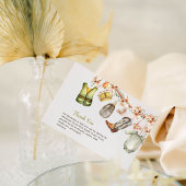 リール素朴魚釣り男女兼用ベビシャワー サンキューカード