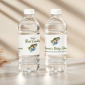 リール興奮の大きな魚の漁師の赤ちゃんシャワー ペットボトルラベル